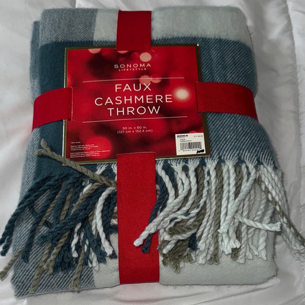 Sonoma Plaid Faux Cashmere Throw